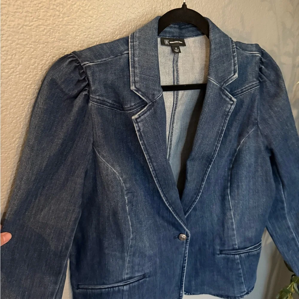 INC International Concepts Denim Blazer - Picture 3 of 13